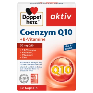Doppelherz aktiv Koenzim Q10 Prednji pogled Retuširani prednji pogled Zadnji pogled Pogled sa leve strane Pogled sa desne strane