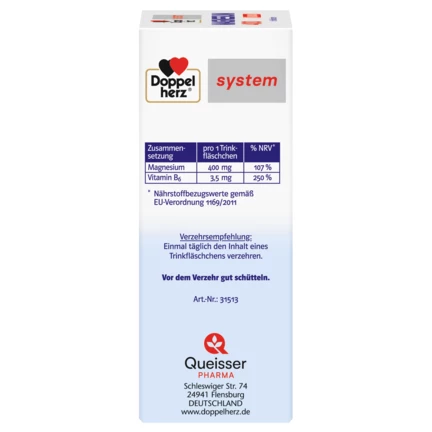Doppelherz system MAGNEZIJUM 400 LIQUID Pogled sa leve strane