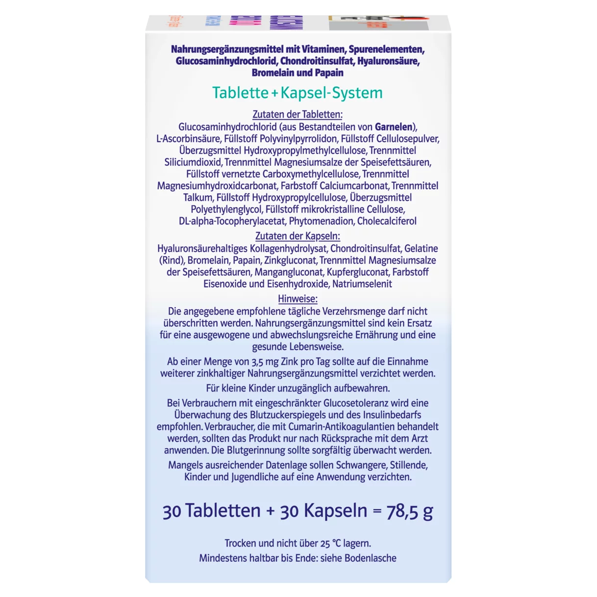 Doppelherz system GLUKOZAMIN 1200 DUO Pogled sa desne strane