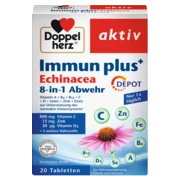 Doppelherz aktiv Imun plus+ Echinacea Prednji pogled Retuširani prednji pogled Zadnji pogled Pogled sa leve strane Pogled sa desne strane