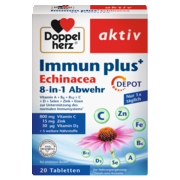 Illustration of the product packaging Doppelherz aktiv Imun plus+ Echinacea front view