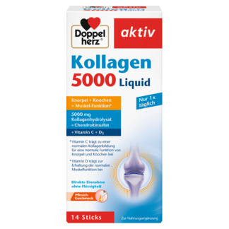Illustration of the product packaging Doppelherz aktiv Tečni Kolagen 5000 Liquid front view