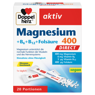 Illustration of the product packaging Doppelherz aktiv Magnezijum 400 front view