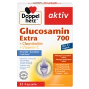 Doppelherz aktiv Glukozamin EXTRA 700 Prednji pogled Retuširani prednji pogled Zadnji pogled Pogled sa leve strane Pogled sa desne strane