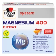 Doppelherz system MAGNEZIJUM 400 CITRAT Prednji pogled Retuširani prednji pogled Zadnji pogled Pogled sa leve strane Pogled sa desne strane