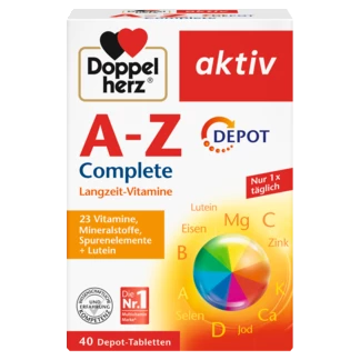 Doppelherz aktiv A-Z DEPOT Prednji pogled Retuširani prednji pogled Zadnji pogled Pogled sa leve strane Pogled sa desne strane